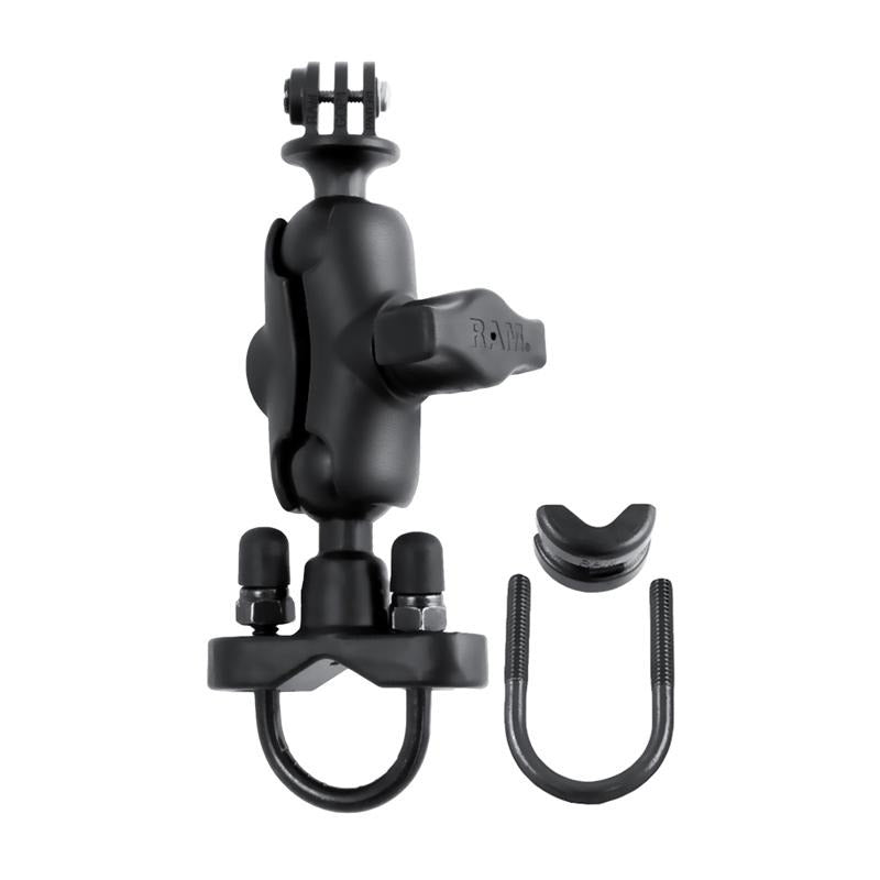 RAM Handlebar U-Bolt Double Ball Mount with Action Camera Adapter (RAM-B-149Z-A-GOP1U) (sku 51130) - BuyBits Ltd UK