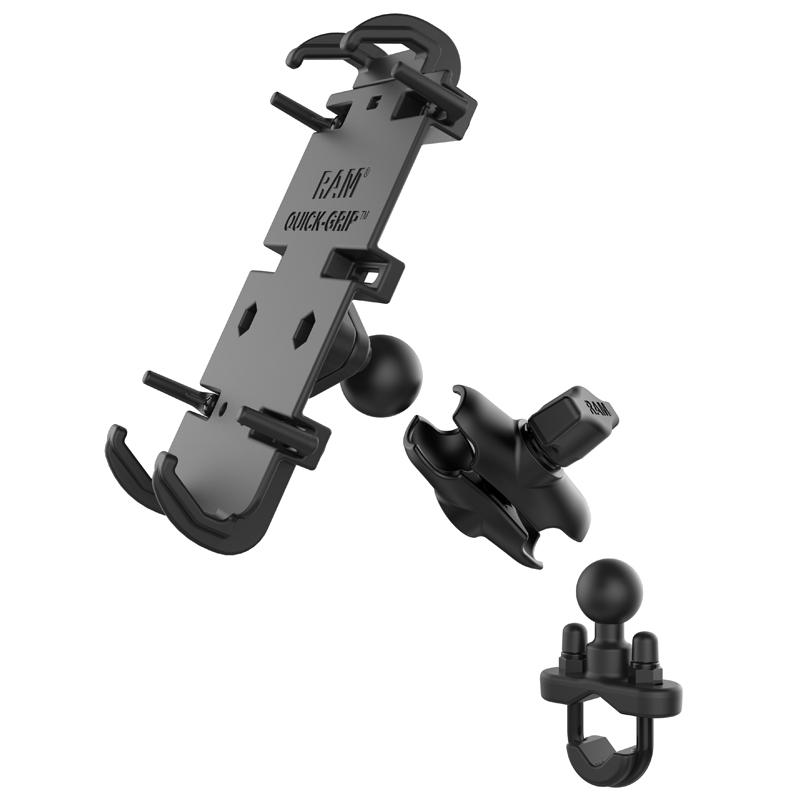 RAM Quick-Grip XL Phone Mount with Handlebar U-Bolt Base (RAM-B-149Z-A-PD4U) (sku 50912) - BuyBits Ltd UK