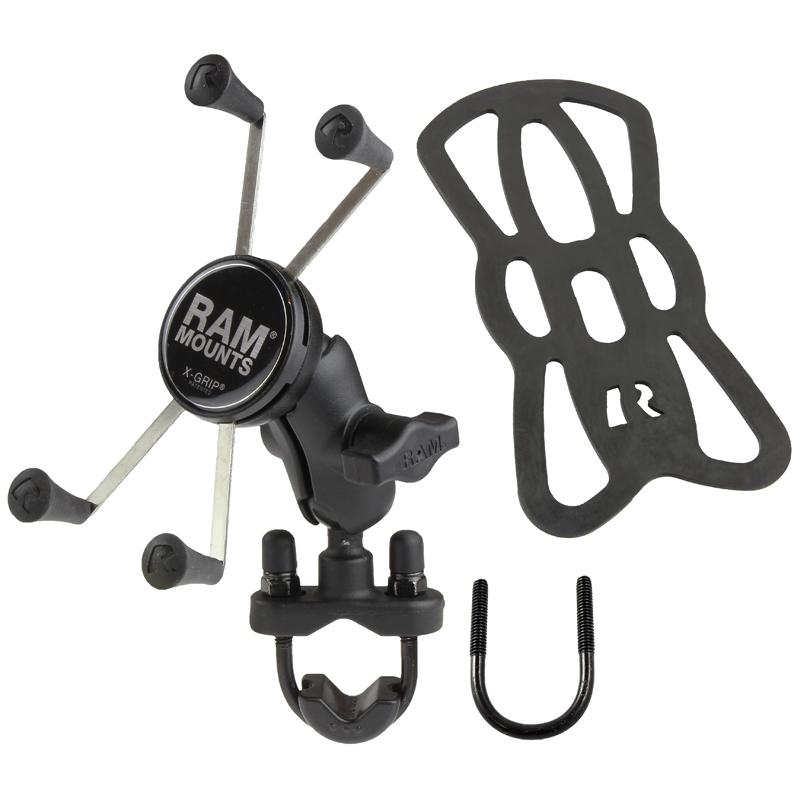 RAM X-Grip Large Phone Mount with Handlebar U-Bolt Base (RAM-B-149Z-A-UN10U) (sku 53801) - BuyBits Ltd UK