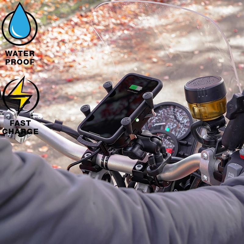 RAM Tough-Charge Waterproof Wireless Charging Motorcycle Mount (RAM-B-149Z-A-UN12W-V7M) (sku 53851) - BuyBits Ltd UK