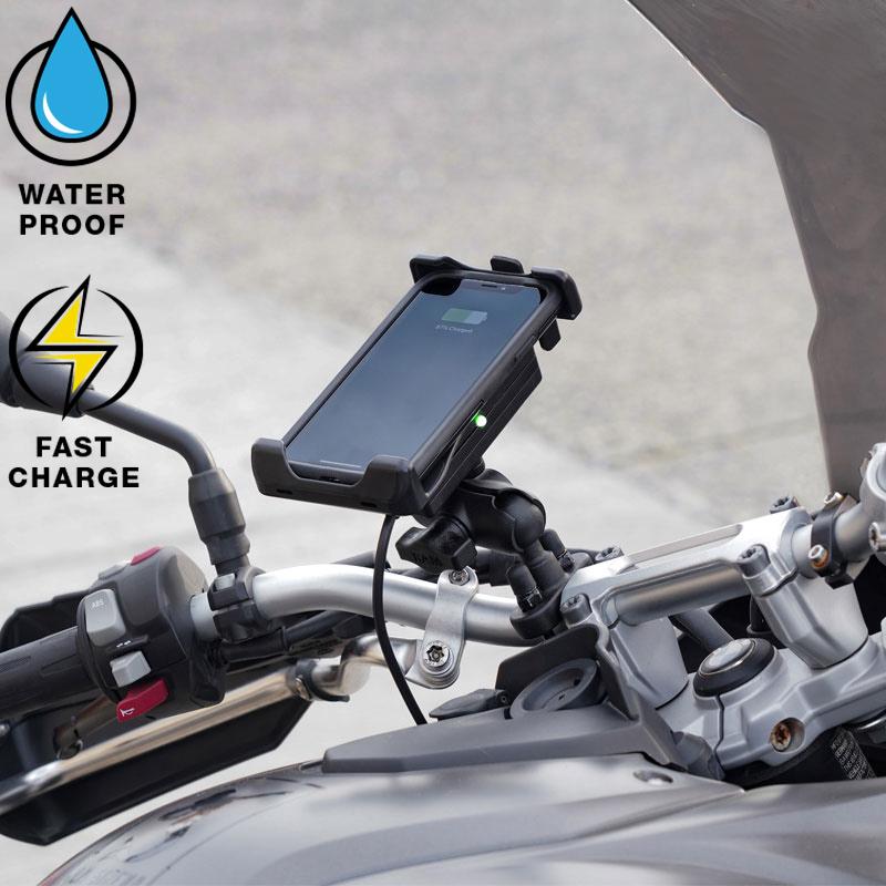 RAM Quick-Grip Waterproof Wireless Charging Handlebar Mount (RAM-B-166-UN12W) (sku 53850) - BuyBits Ltd UK