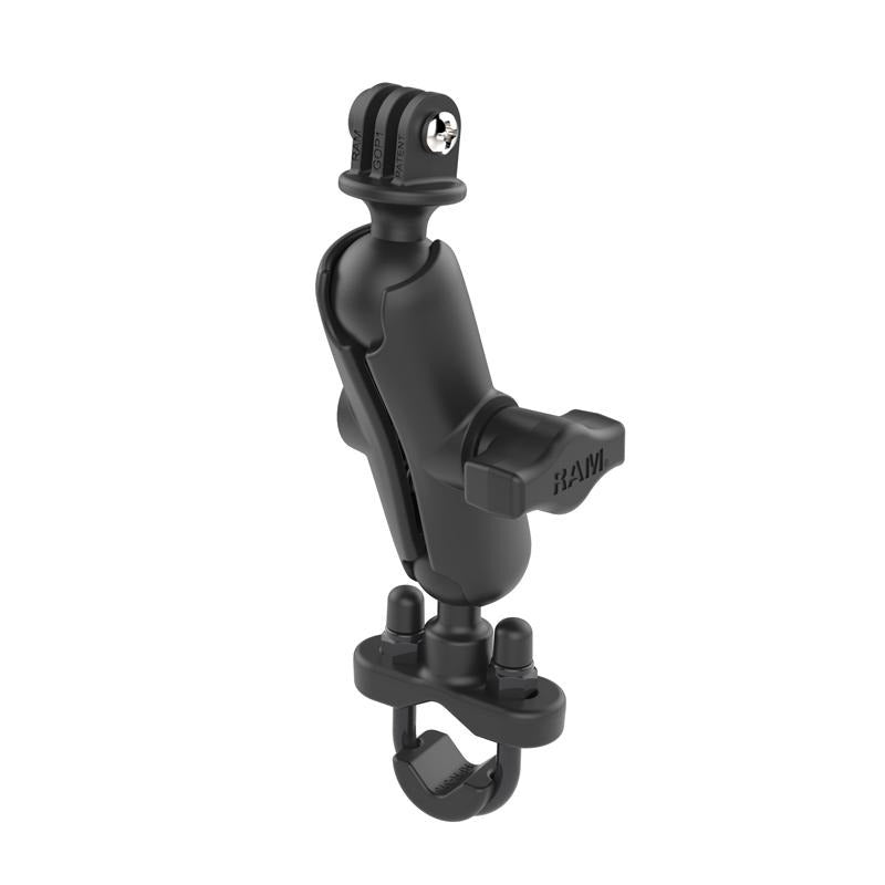 RAM Handlebar U-Bolt Double Ball Mount with Action Camera Adapter (RAM-B-149Z-GOP1U) (sku 51135) - BuyBits Ltd UK