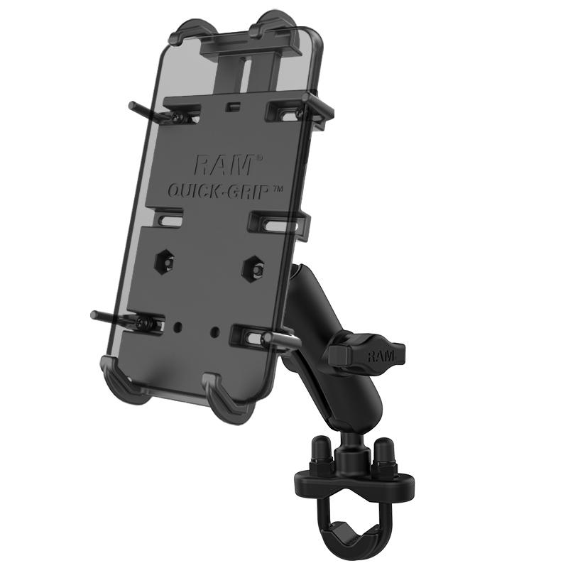 RAM Quick-Grip XL Phone Mount with Handlebar U-Bolt Base (RAP-B-378-UN7U) (sku 53810) - BuyBits Ltd UK