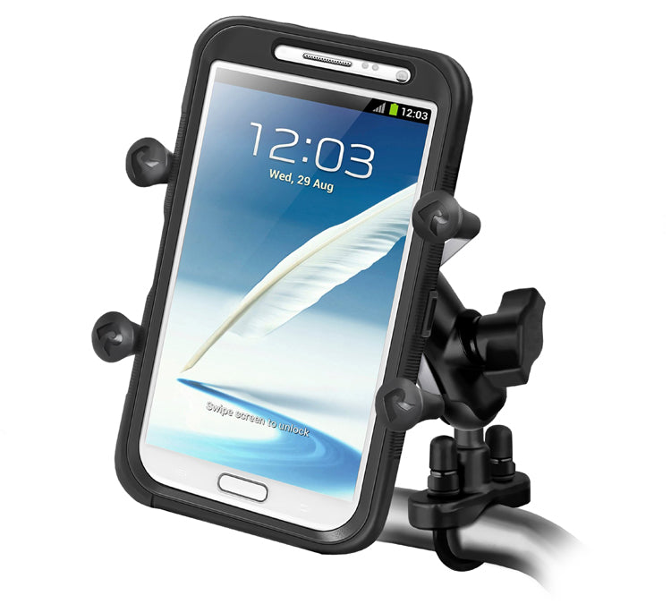 RAM-B-149ZA-UN10-KT U-Bolt Handlebar Mount with X-Grip™ IV Smart Phone "Phablet" & Sat Nav Holder (sku 36482)