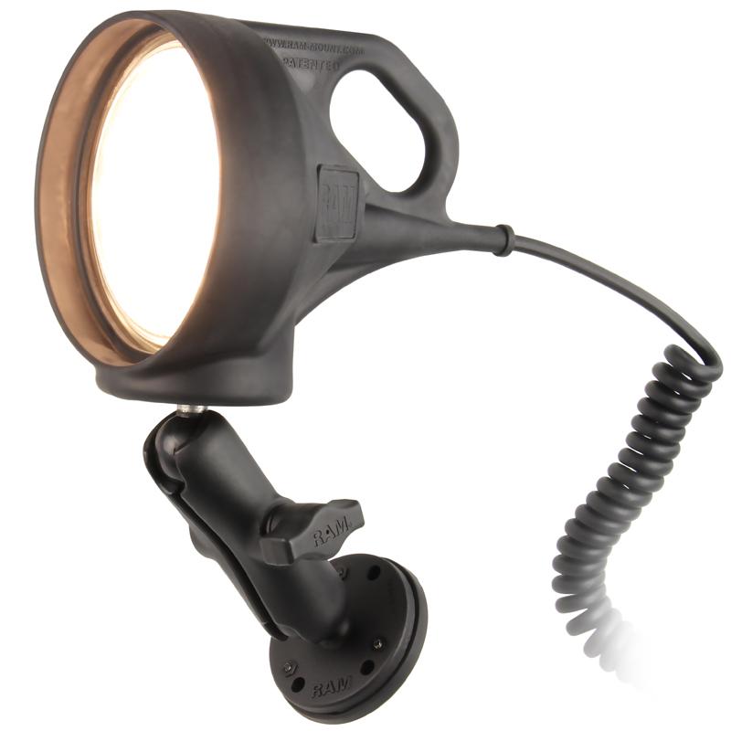 RAM Magnetic Double Ball Mount with LED Spotlight (RAM-B-152-339) (sku 54083) - BuyBits Ltd UK