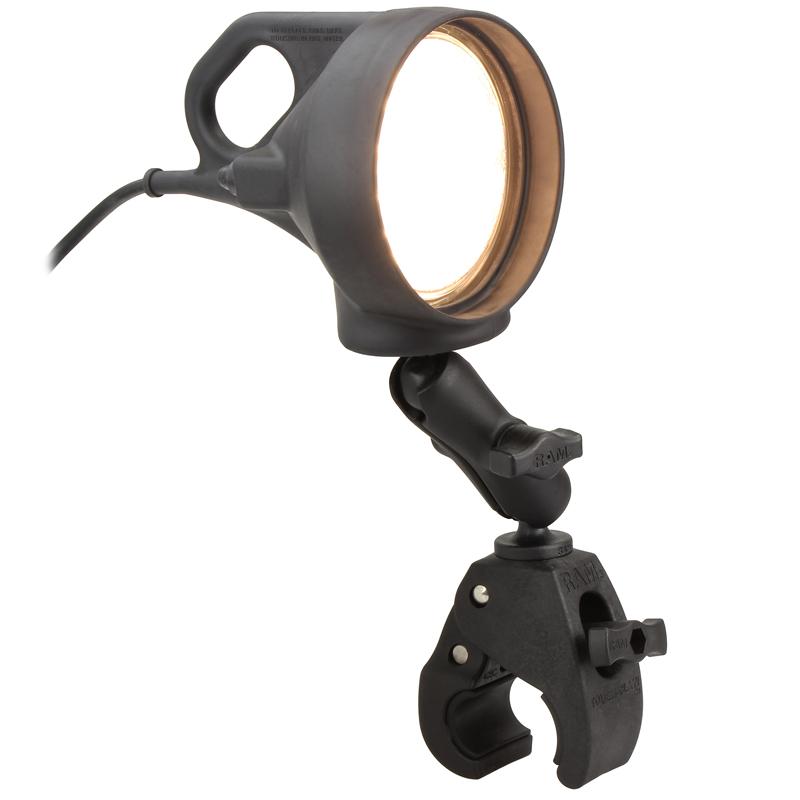 RAM Tough-Claw Double Ball Mount with LED Spotlight (RAM-B-152B) (sku 54079) - BuyBits Ltd UK