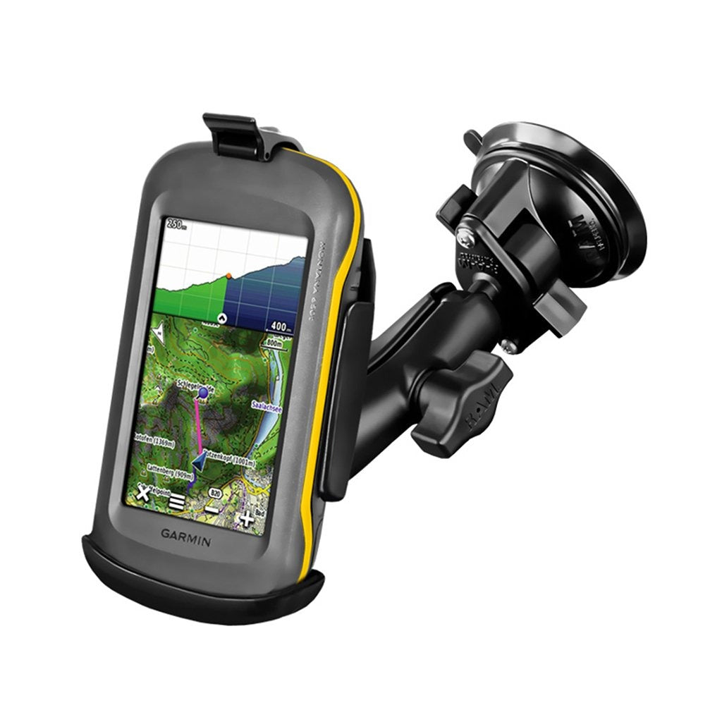 RAM Twist-Lock Suction Cup Mount for Garmin Montana 600 Series (RAM-B-166-GA46) (sku 54233) - BuyBits Ltd UK