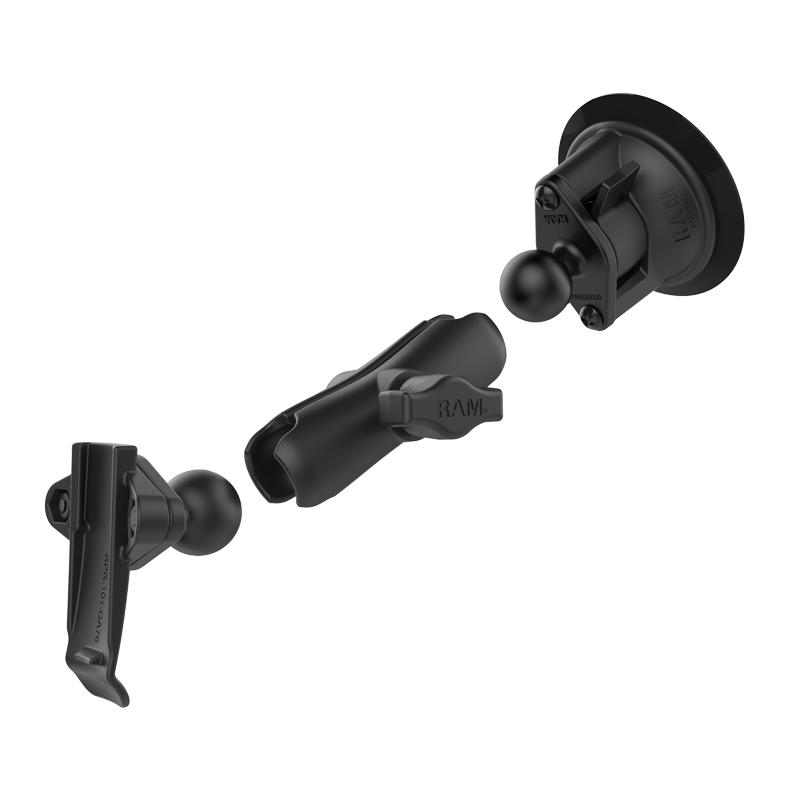 RAM Twist-Lock Suction Cup Mount with Garmin Spine Clip Holder (RAM-B-166-GA76U) (sku 54880) - BuyBits Ltd UK