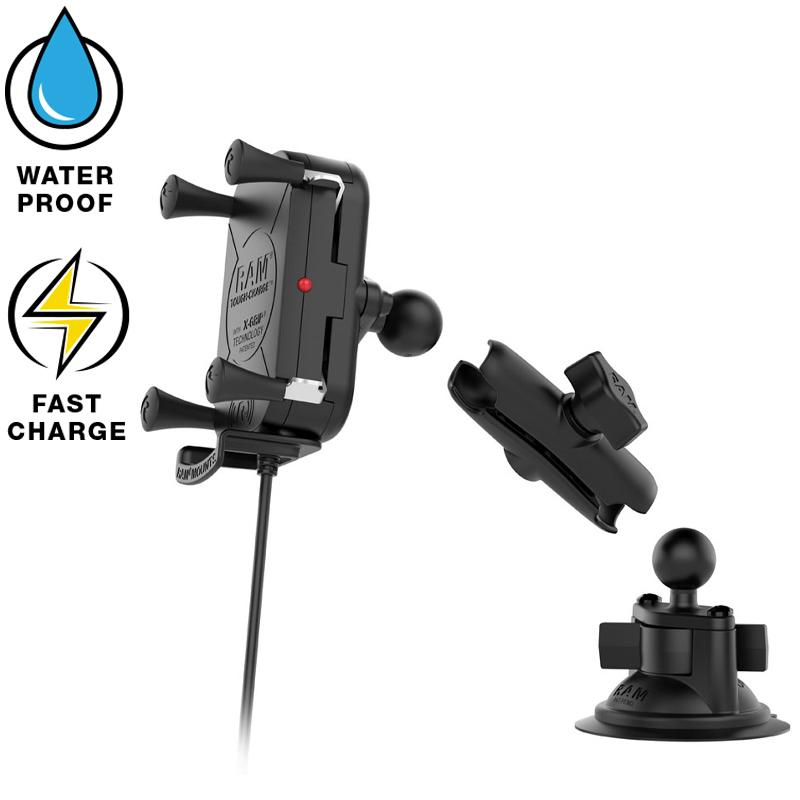 RAM Tough-Charge Waterproof Wireless Charging Suction Cup Mount (RAM-B-166-UN12W) (sku 53849) - BuyBits Ltd UK