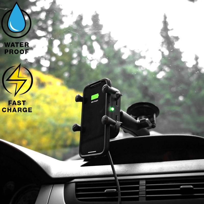 RAM Tough-Charge Waterproof Wireless Charging Suction Cup Mount (RAM-B-166-UN12W) (sku 53849) - BuyBits Ltd UK