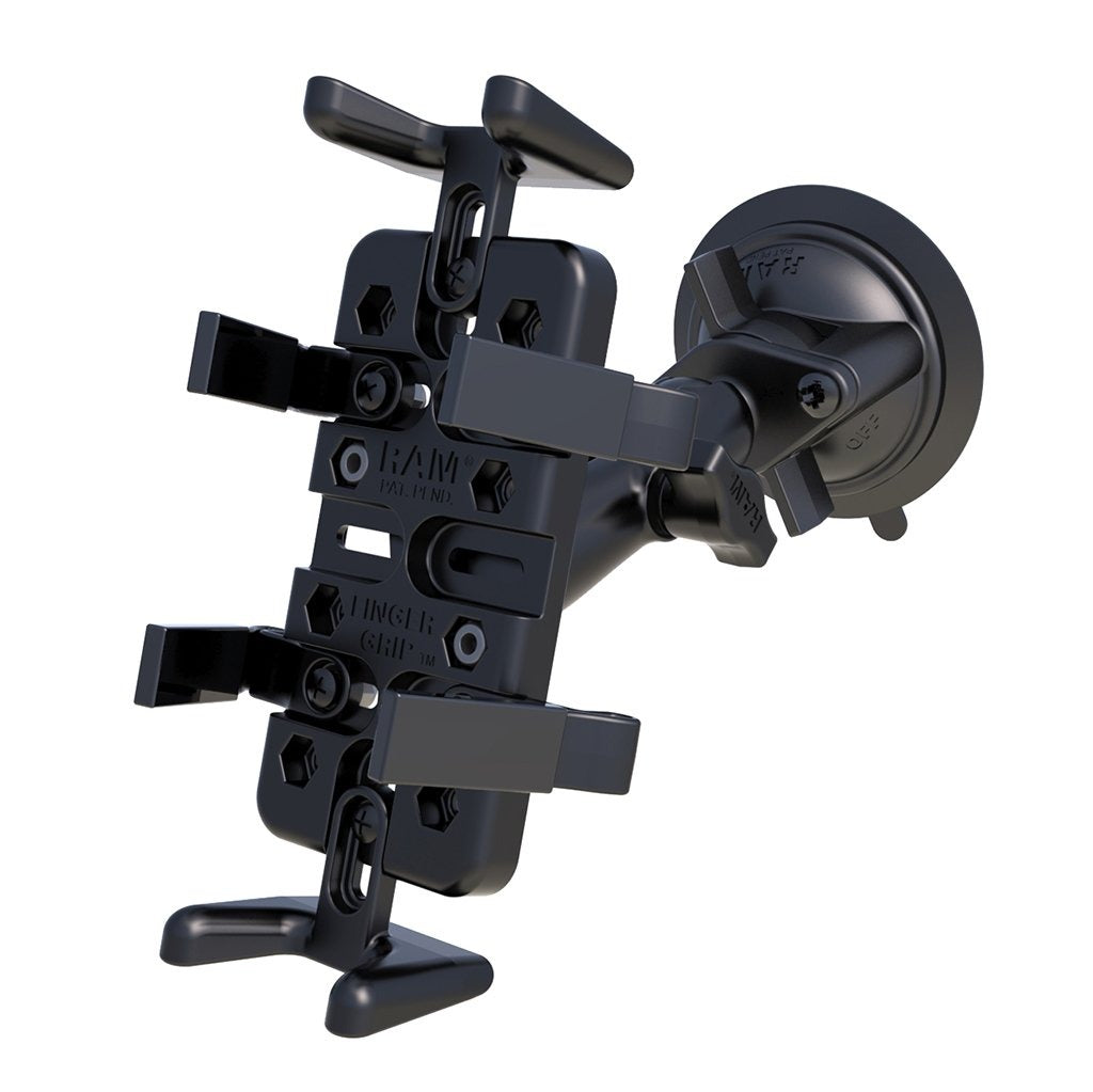 RAM Finger-Grip Universal Mount with RAM Twist-Lock Suction Cup Base (RAM-B-166-UN4U) (sku 54192) - BuyBits Ltd UK