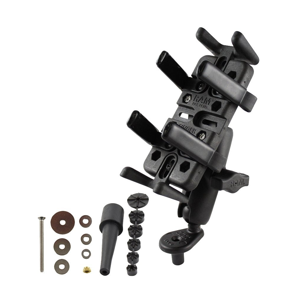 RAM Fork Stem Mount with Universal RAM Finger-Grip Phone-Radio Cradle (RAM-B-176-UN4U) (sku 54190) - BuyBits Ltd UK