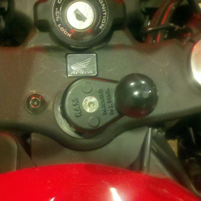 RAM Fork Stem Mount with Universal RAM Finger-Grip Phone-Radio Cradle (RAM-B-176-UN4U) (sku 54190) - BuyBits Ltd UK