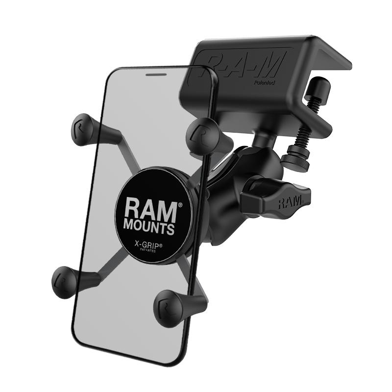 RAM X-Grip Phone Mount with Glare Shield Clamp Base (RAM-B-177-UN7U) (sku 53839) - BuyBits Ltd UK