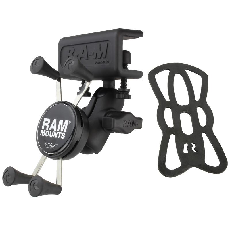 RAM X-Grip Phone Mount with Glare Shield Clamp Base (RAM-B-177-UN7U) (sku 53839) - BuyBits Ltd UK