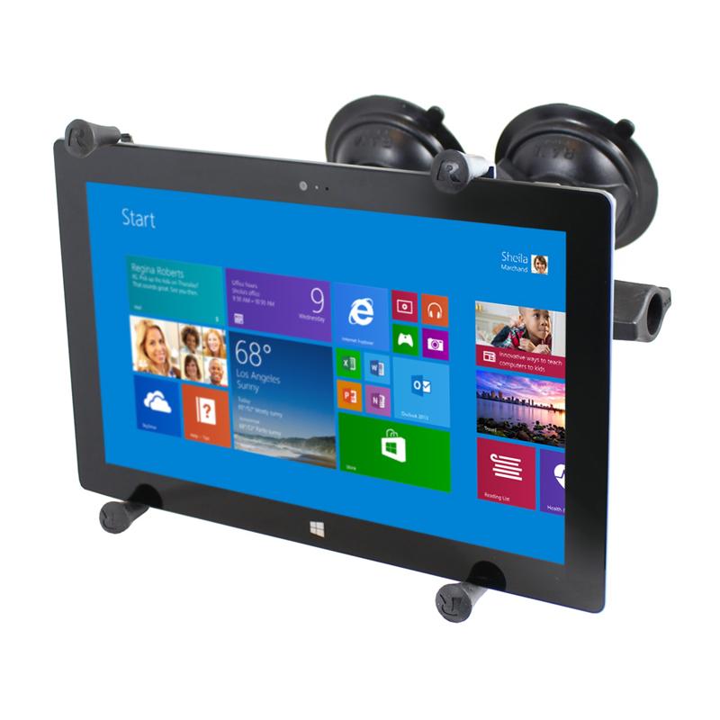 RAM X-Grip with RAM Twist-Lock Dual Suction Mount for 9"-10" Tablets (RAM-B-189-C-UN9U) (sku 51039) - BuyBits Ltd UK