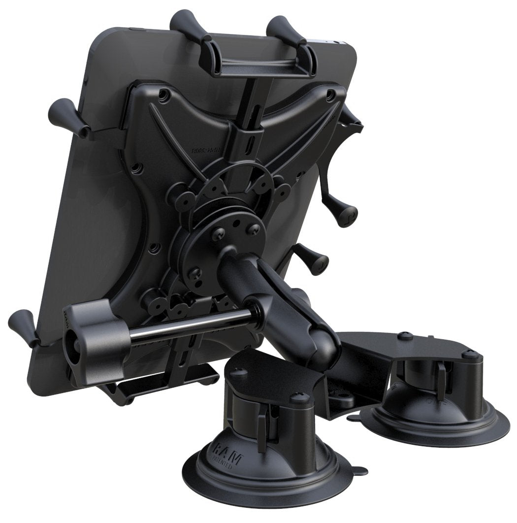 RAM X-Grip with RAM Twist-Lock Dual Suction for 9"-10" Tablets (RAM-B-189-PIV1-TAB10-ALA1-KR) (sku 51098) - BuyBits Ltd UK