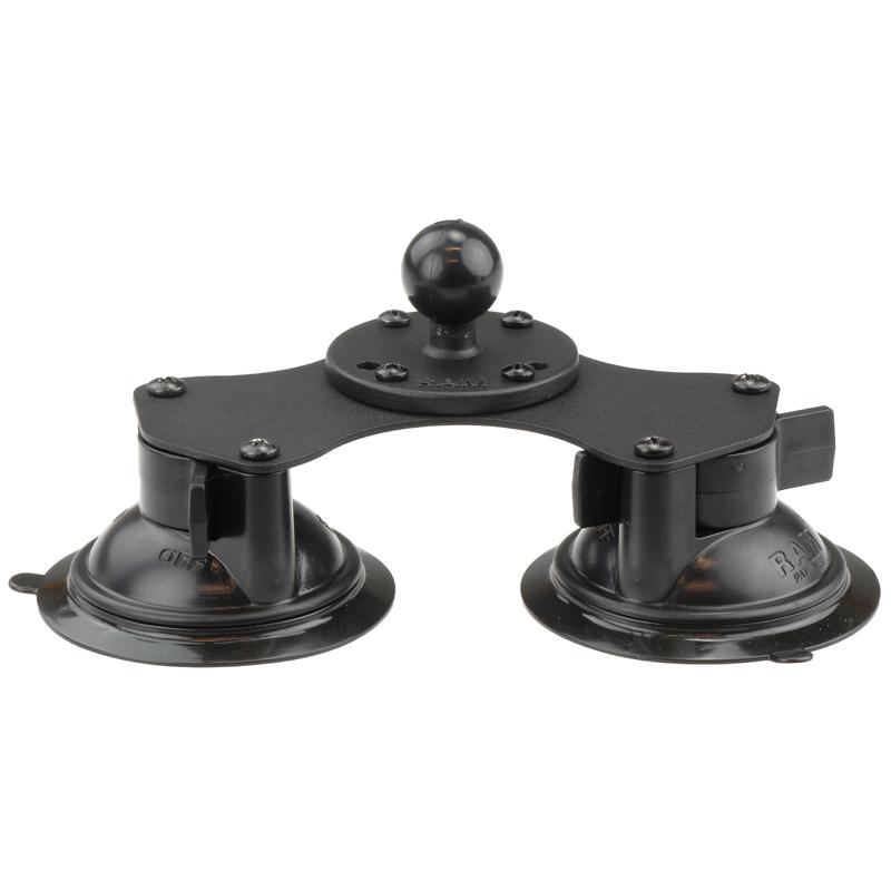 RAM Twist-Lock Dual Suction Cup Base with Ball (RAM-B-189B-202U) (sku 54102) - BuyBits Ltd UK