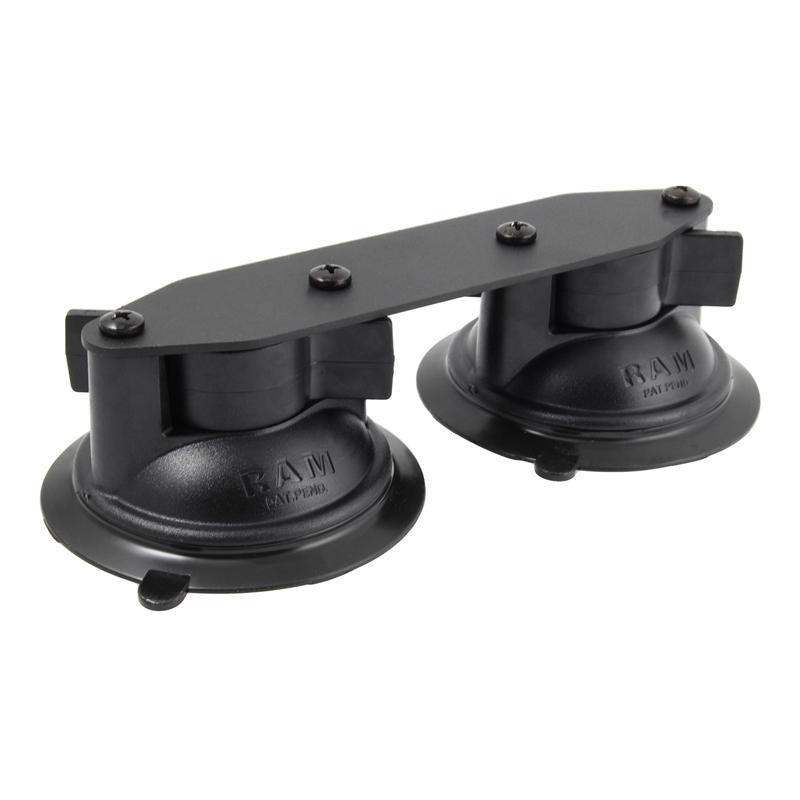 RAM Twist-Lock Dual Suction Cup Base with Straight Plate (RAM-B-189B-FRO1U) (sku 54854) - BuyBits Ltd UK