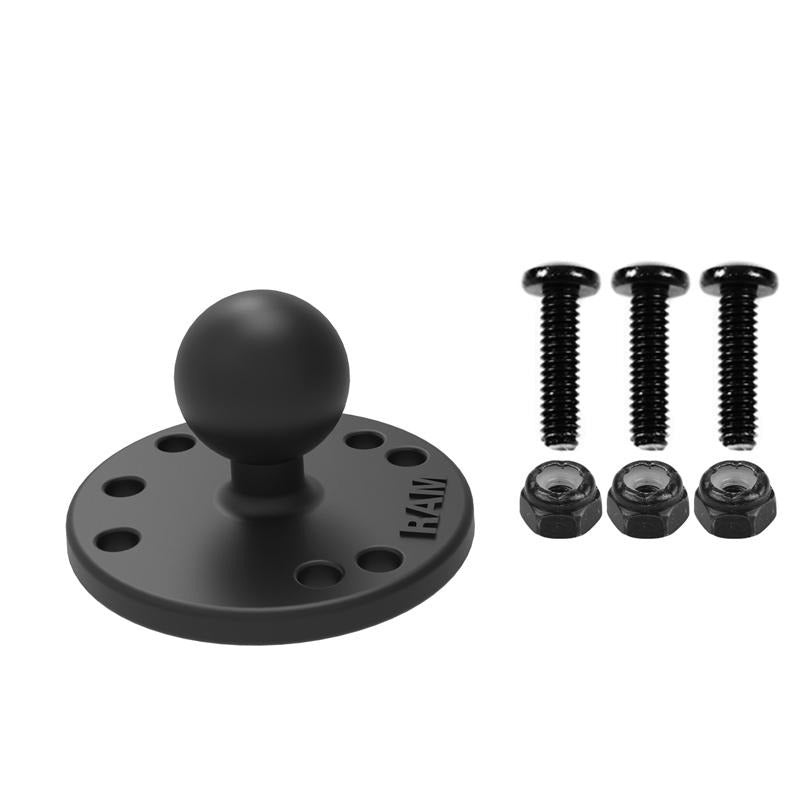 RAM Round Plate with Ball &amp; Mounting Hardware for Garmin Striker + More (RAM-B-202-G4U) (sku 55000) - BuyBits Ltd UK
