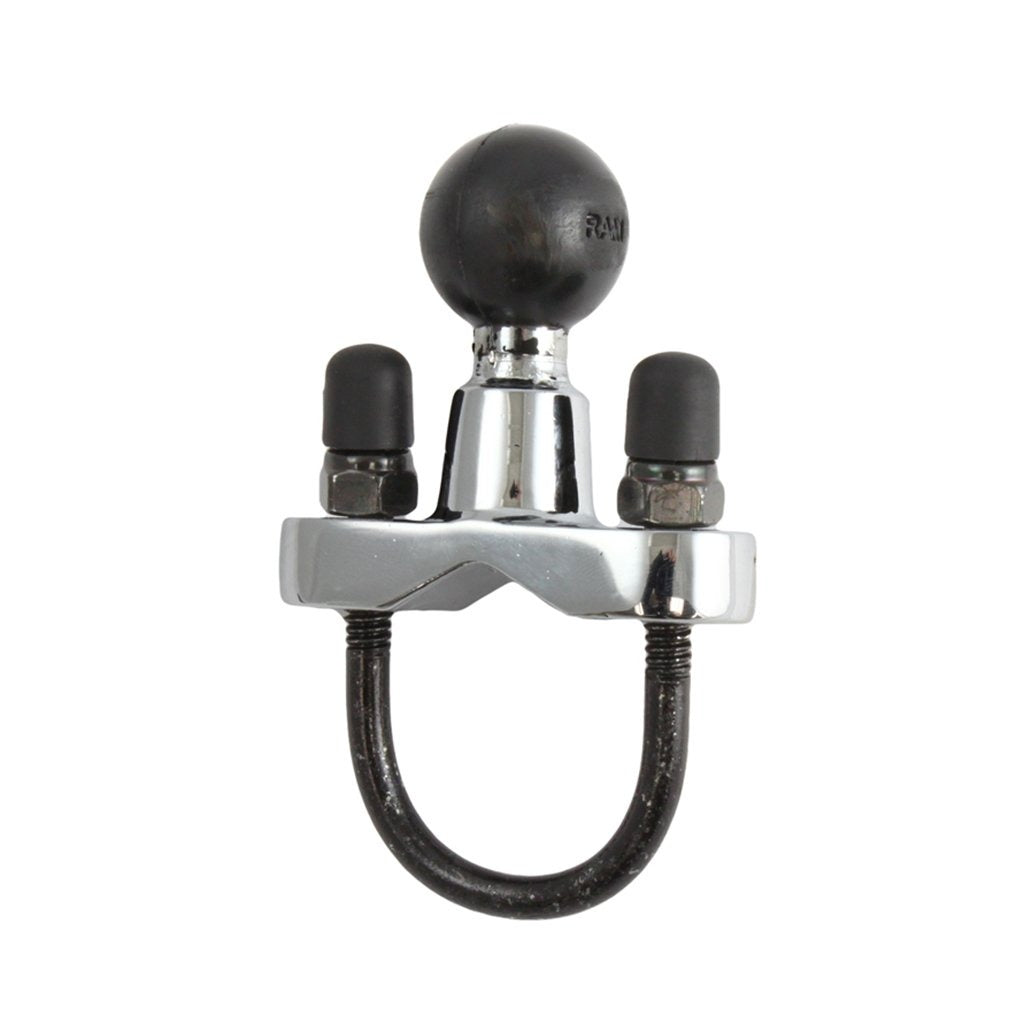 RAM Chrome Handlebar U-Bolt Base for Rails 1" to 1.25" in Diameter (RAM-B-231-1CHU) (sku 55035) - BuyBits Ltd UK