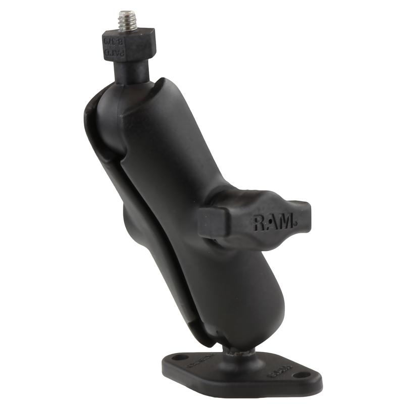 RAM Tough-Ball Mount with 1-4"-20 Threaded Stud &amp; Diamond Plate (RAM-B-238-379U-252025) (sku 54602) - BuyBits Ltd UK