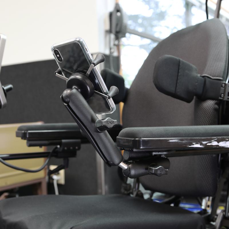 RAM X-Grip Phone Mount for Wheelchair Armrests (RAM-B-238-WCT-2-UN7) (sku 54075) - BuyBits Ltd UK