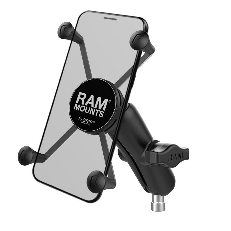 RAM X-Grip Large Phone Mount with Motorcycle Handlebar Clamp Base (RAM-B-367-UN10U) (sku 50935) - BuyBits Ltd UK
