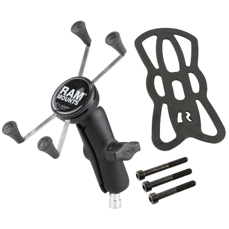 RAM X-Grip Large Phone Mount with Motorcycle Handlebar Clamp Base (RAM-B-367-UN10U) (sku 50935) - BuyBits Ltd UK