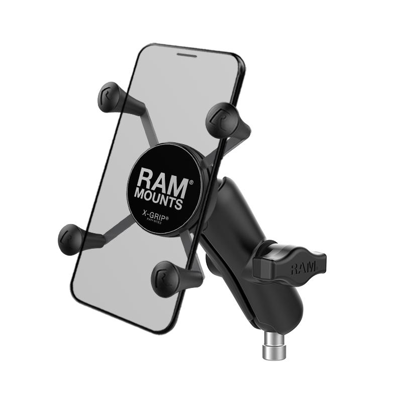 RAM X-Grip Phone Mount with Motorcycle Handlebar Clamp Base (RAM-B-367-UN7U) (sku 50953) - BuyBits Ltd UK