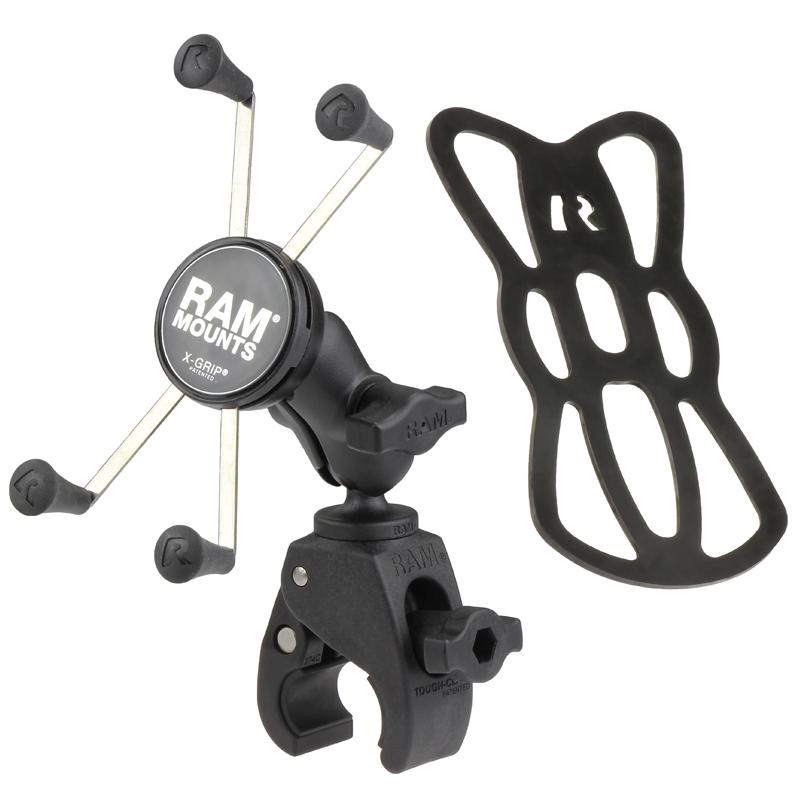 RAM X-Grip Large Phone Mount with RAM Tough-Claw Small Clamp Base (RAM-B-400-A-HOL-UN10BU) (sku 53806) - BuyBits Ltd UK
