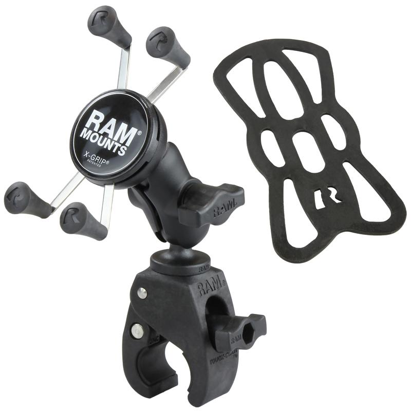 RAM X-Grip Phone Mount with RAM Tough-Claw Small Clamp Base (RAM-B-400-A-HOL-UN7BU) (sku 50937) - BuyBits Ltd UK