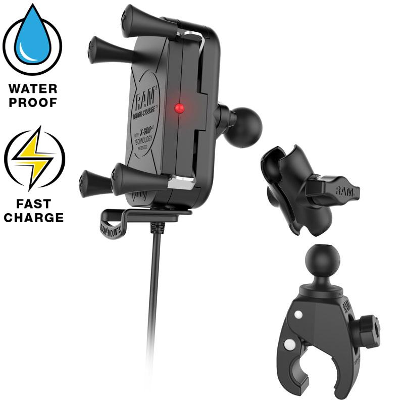 RAM Tough-Charge Waterproof Wireless Charging Mount with Tough-Claw (RAM-B-400-A-UN12W-V7M) (sku 53853) - BuyBits Ltd UK