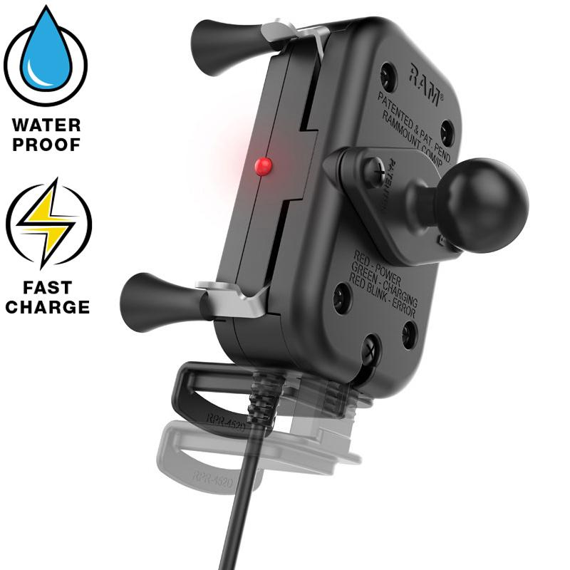 RAM Tough-Charge Waterproof Wireless Charging Mount with Tough-Claw (RAM-B-400-A-UN12W-V7M) (sku 53853) - BuyBits Ltd UK
