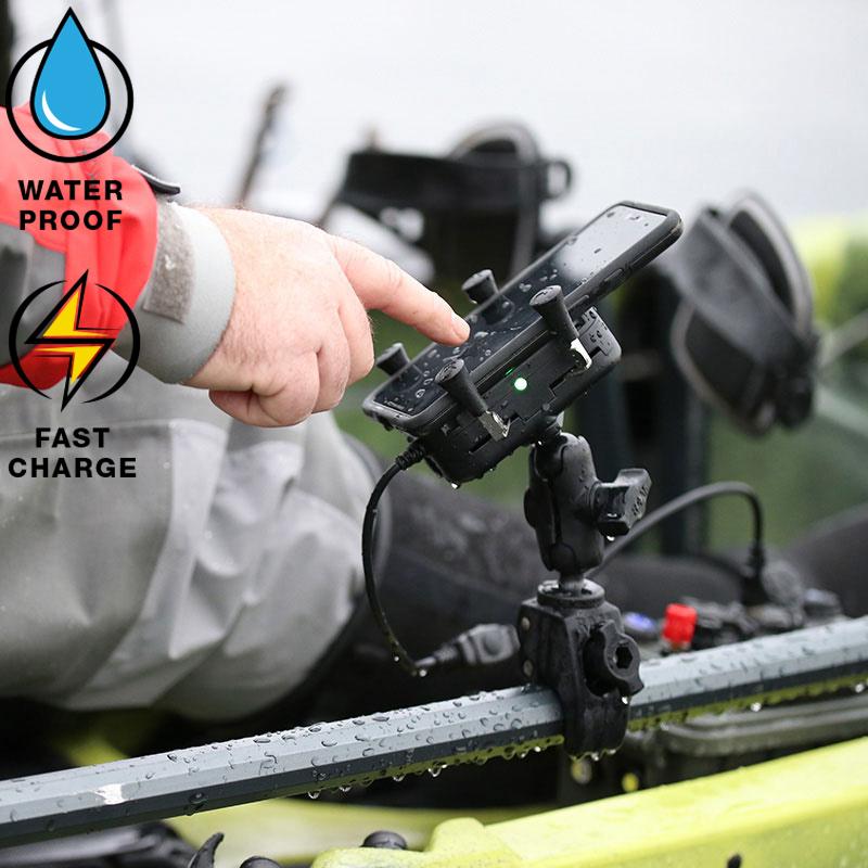 RAM Tough-Charge Waterproof Wireless Charging Mount with Tough-Claw (RAM-B-400-A-UN12W-V7M) (sku 53853) - BuyBits Ltd UK