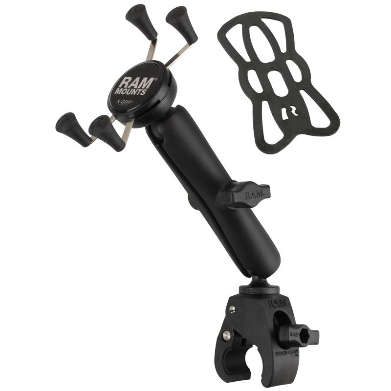 RAM X-Grip Phone Mount with RAM Tough-Claw Small Clamp Base (RAM-B-400-C-UN7U) (sku 50925) - BuyBits Ltd UK