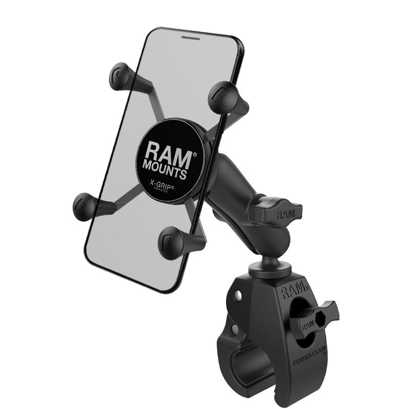 RAM X-Grip Phone Mount with RAM Tough-Claw Small Clamp Base (RAM-B-400-HOL-UN7BU) (sku 50930) - BuyBits Ltd UK