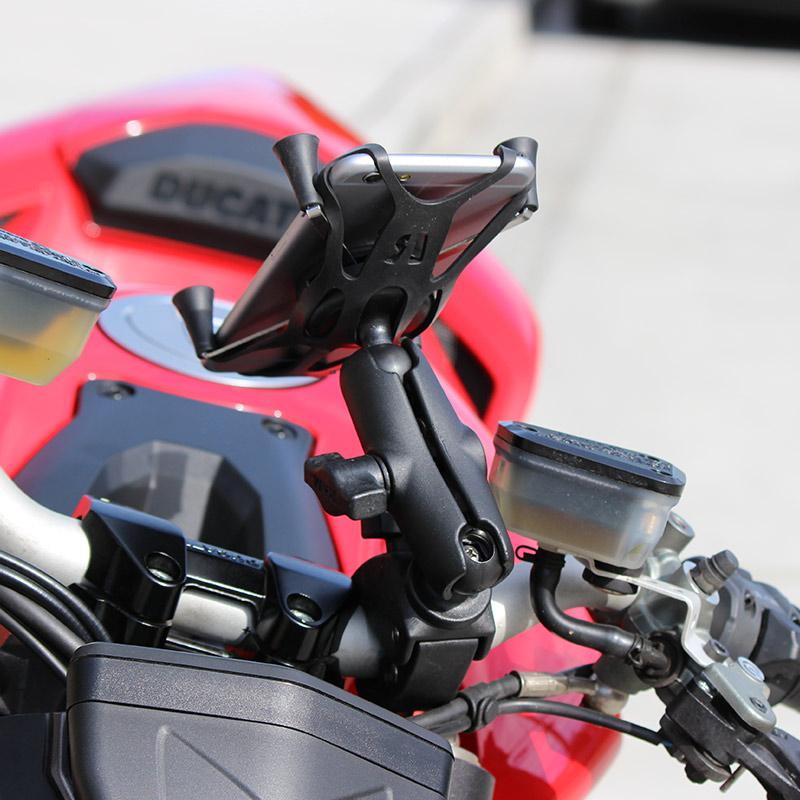 RAM X-Grip Phone Mount with RAM Tough-Claw Small Clamp Base (RAM-B-400-HOL-UN7BU) (sku 50930) - BuyBits Ltd UK