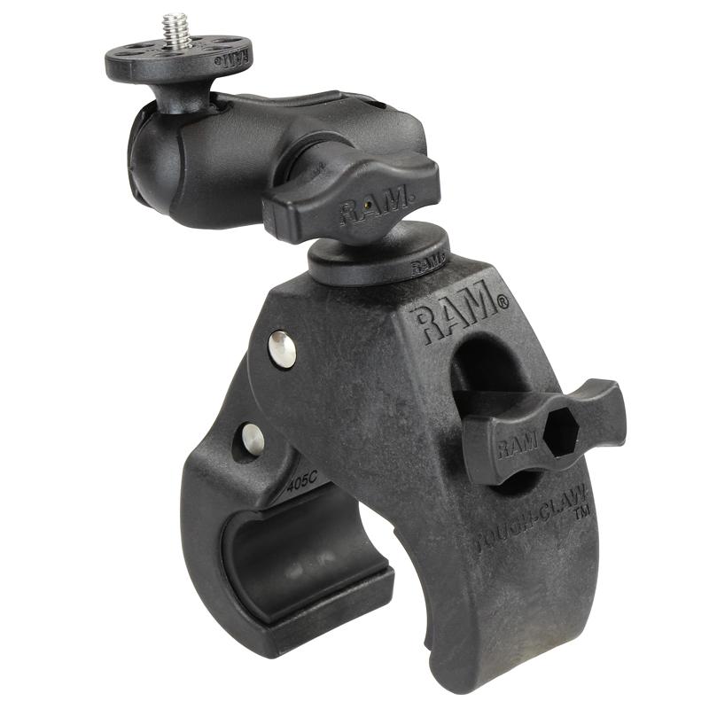 RAM Tough-Claw Short Medium Clamp Mount with 1-4"-20 Action Camera Adapter (RAM-B-404-A-366U) (sku 54859) - BuyBits Ltd UK