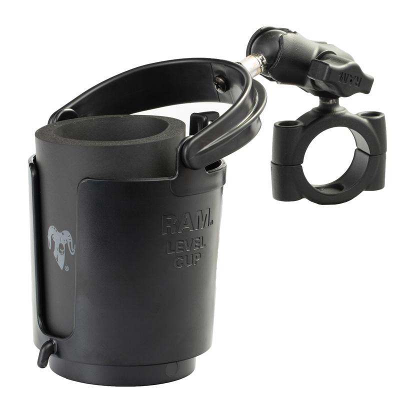 RAM Level Cup 16oz Drink Holder with RAM Torque Large Rail Base (RAM-B-408-112-15-A-132U) (sku 54097) - BuyBits Ltd UK