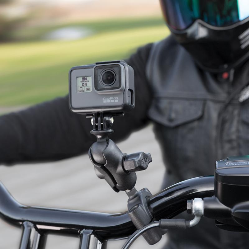 RAM Torque Large Rail Base with Universal Action Camera Adapter (RAM-B-408-112-15-A-GOP1U) (sku 51142) - BuyBits Ltd UK