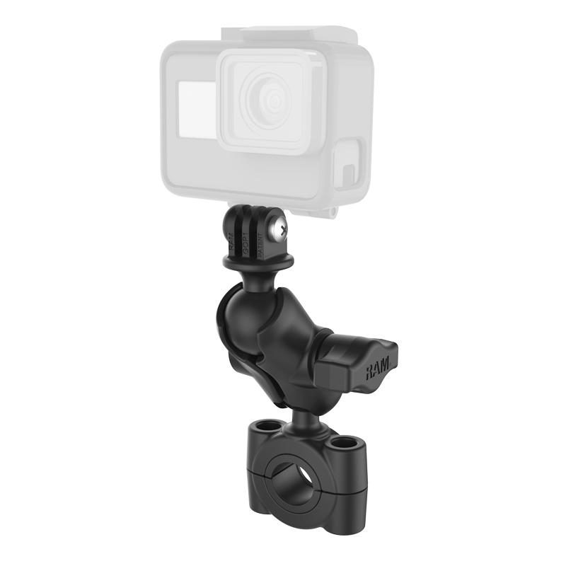 RAM Torque Medium Rail Base with Universal Action Camera Adapter (RAM-B-408-75-1-A-GOP1U) (sku 51133) - BuyBits Ltd UK