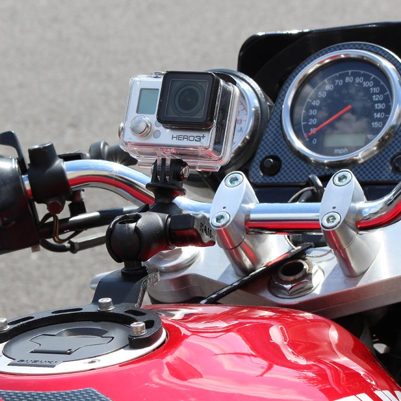 RAM Small Gas Tank Mount with Universal Action Camera Adapter (RAM-B-410-A-GOP1U) (sku 51149) - BuyBits Ltd UK