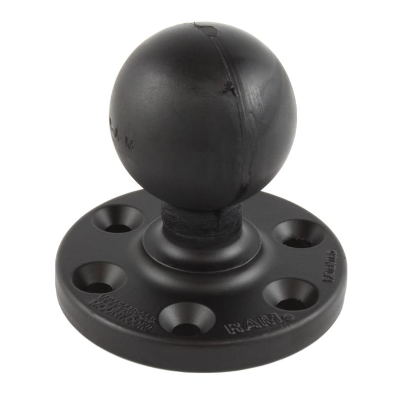 RAM Large Round Plate with 6-Hole Pattern and Ball (RAM-D-202U-SYM1) (sku 55145) - BuyBits Ltd UK