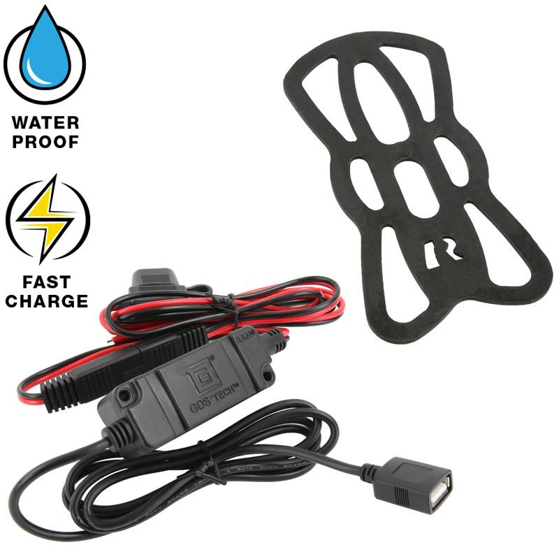 RAM Tough-Charge Waterproof Wireless Charging Holder with Charger (RAM-HOL-UN12WB-V7M) (sku 53819) - BuyBits Ltd UK