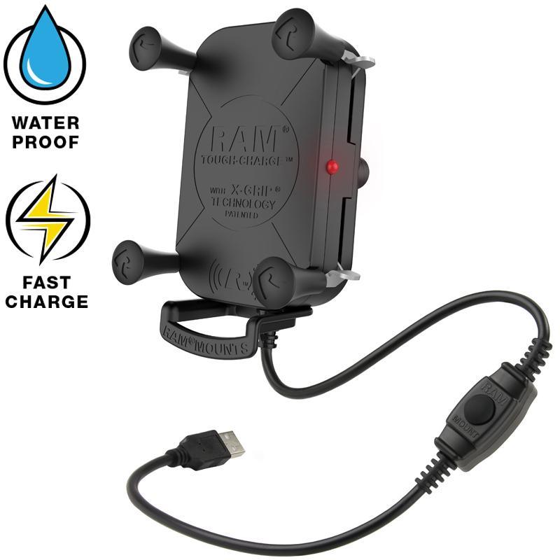 RAM Tough-Charge with X-Grip Tech Waterproof Wireless Charging Holder (RAM-HOL-UN12WB) (sku 53817) - BuyBits Ltd UK