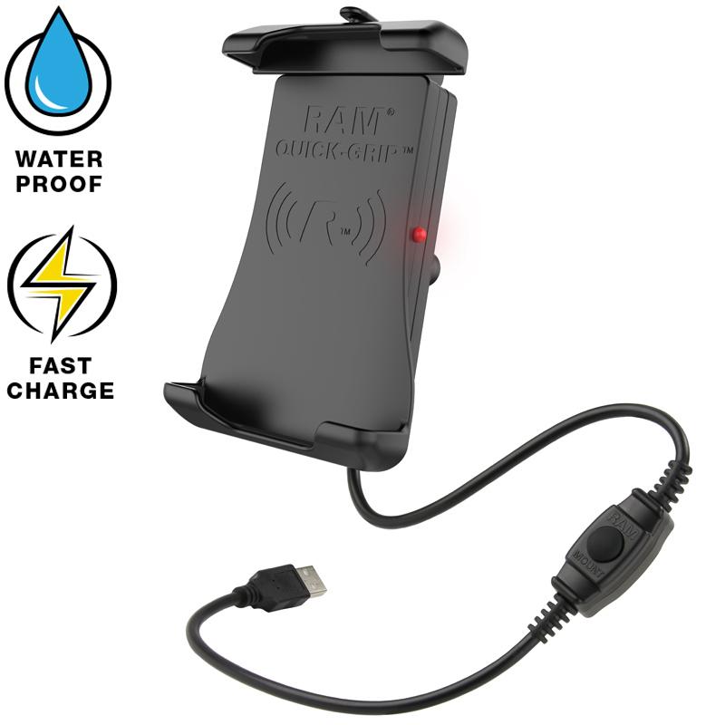 Extended Safety Wireless Charging Spring Loaded Grip Permanent Fleet Mount (sku 57084)