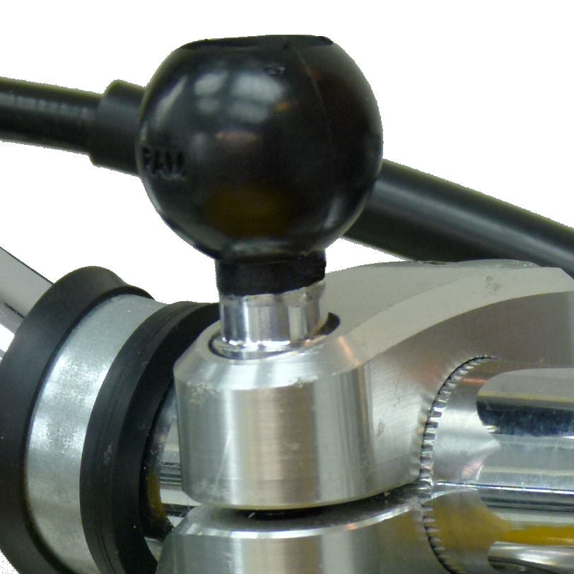 Motorcycle Handlebar Clamp 1inch Ball Mount with M8 Screws and Long Double Socket Arm for GoPro Hero Camera (sku 30635)