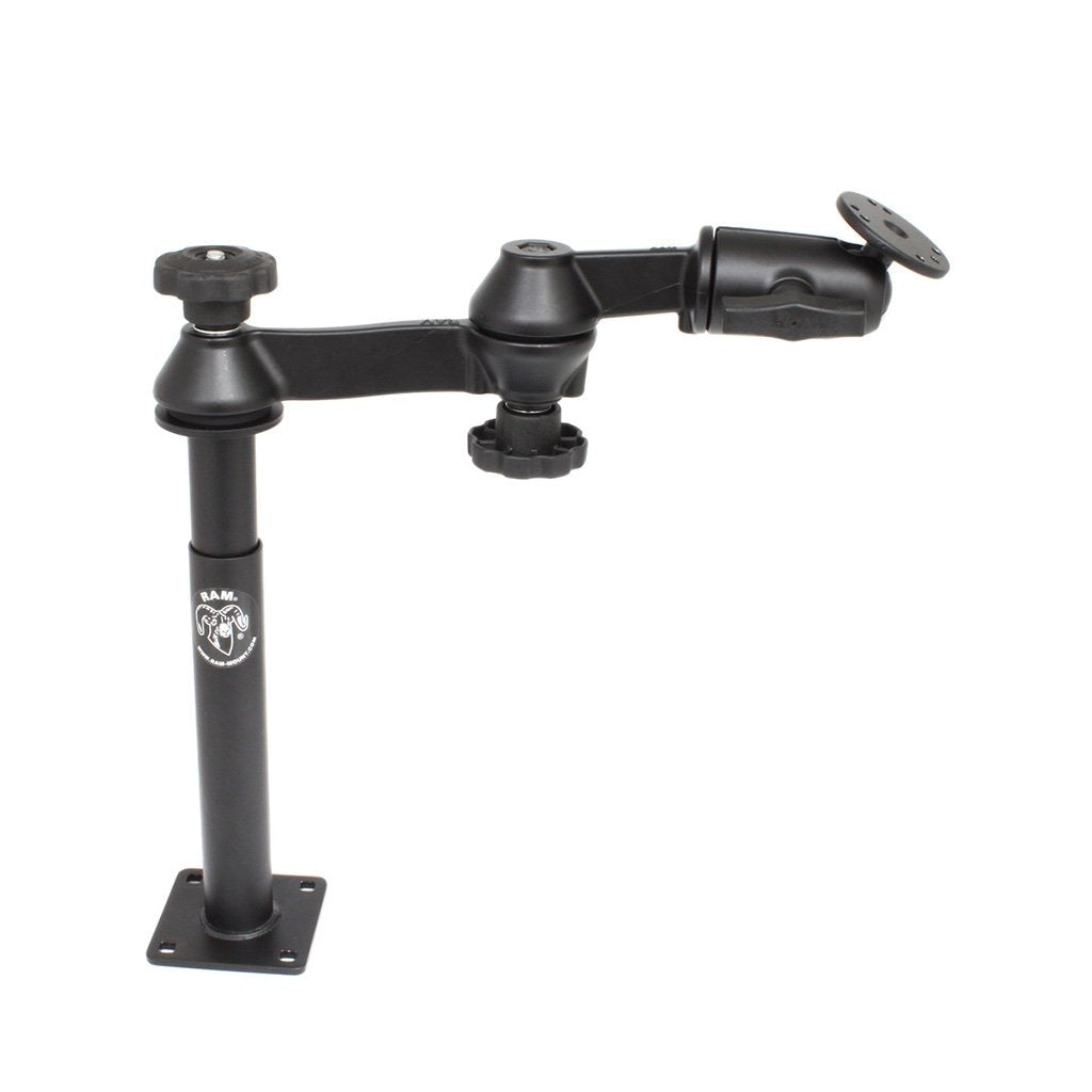 RAM Tele-Pole with 8" &amp; 9" Poles, Double Swing Arms &amp; Round Plate (RAM-VP-SW1-89) (sku 54873) - BuyBits Ltd UK