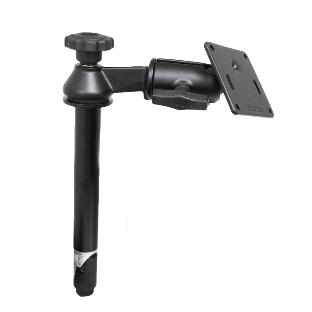 RAM 8" Upper Pole with Single Swing Arm &amp; 75x75mm VESA Plate (RAM-VP-SW2-8-2461) (sku 55130) - BuyBits Ltd UK